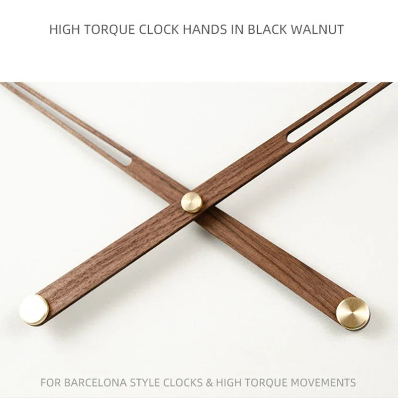 WoodSphere Clock - Large DIY Wall Clock with Walnut Wood Bowlift