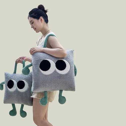 BowLift | Cute Monster Portable Soft Throw Pillow Blanket