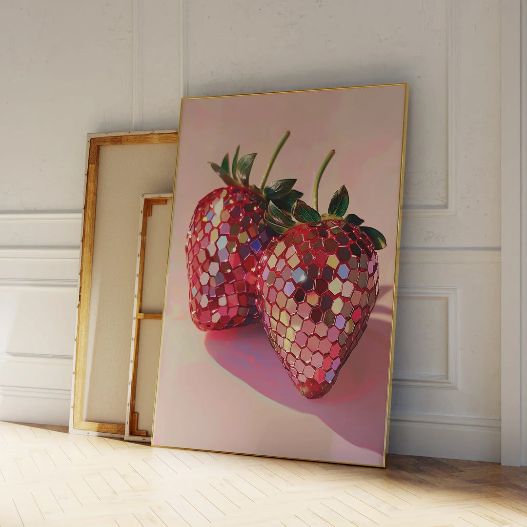 Disco Strawberry Wall Art | Bowlift
