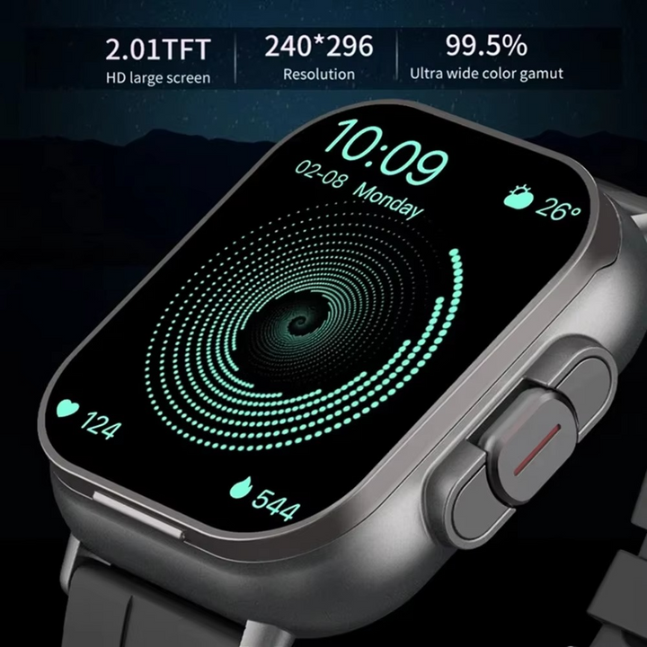 BowLift | 2" Smartwatch with Built-In Bluetooth Headset and Fitness Tracker