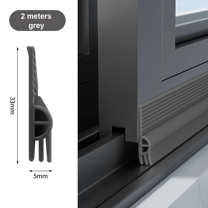 BowLift | Door seal SilentSeal Pro | PVC draft stopper without adhesive | Soundproof & energy-saving | Washable & customizable