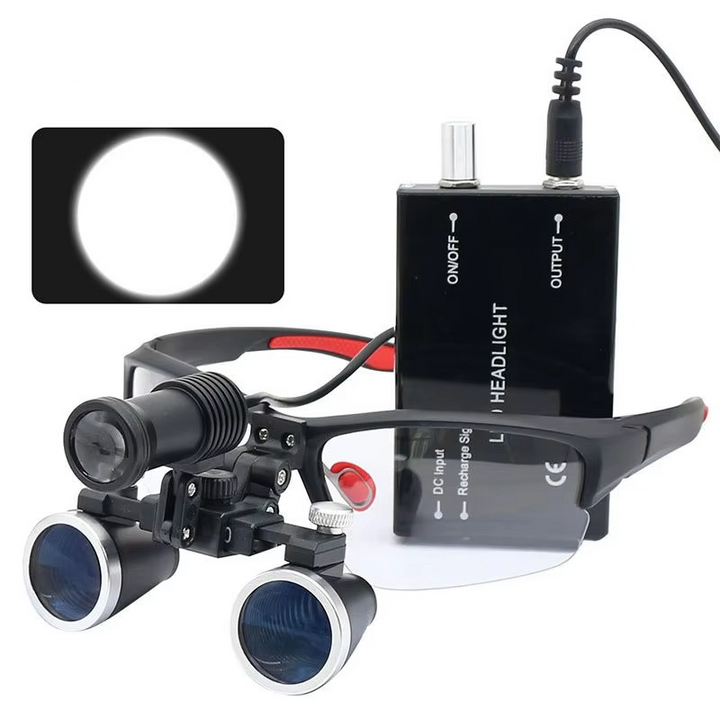 BowLift | Advanced 5W LED Dental Loupes with Dual Magnification and Adjustable Headlight