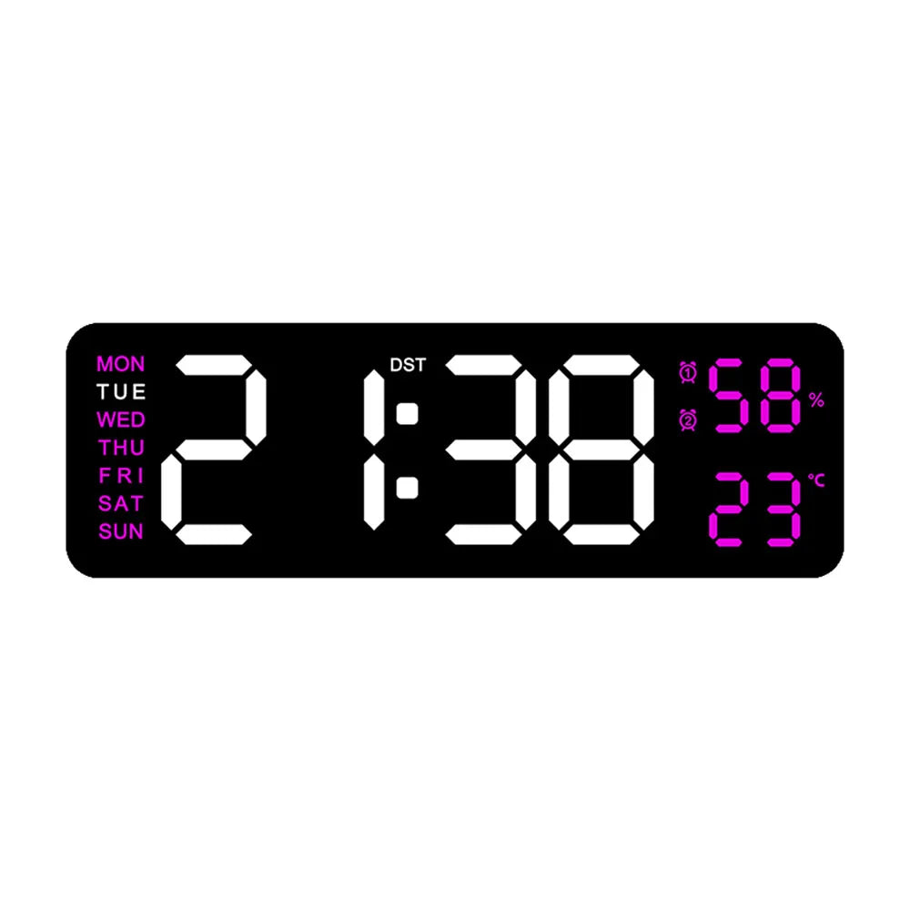 TimeGlow Clock - Slim Digital Alarm Clock with Temperature & Calendar Bowlift