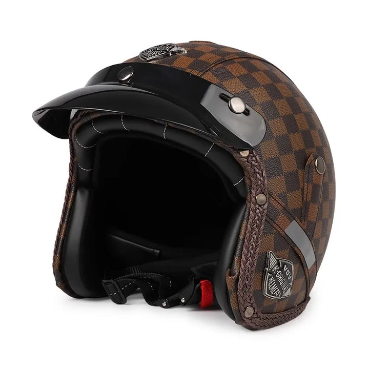 BowLift | Retro Motorcycle Helmet – Kael – (Open Face 3/4)
