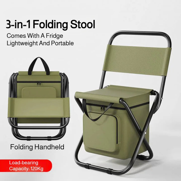 BowLift | Built-in Cooling Bag Portable Folding Outdoor Stool