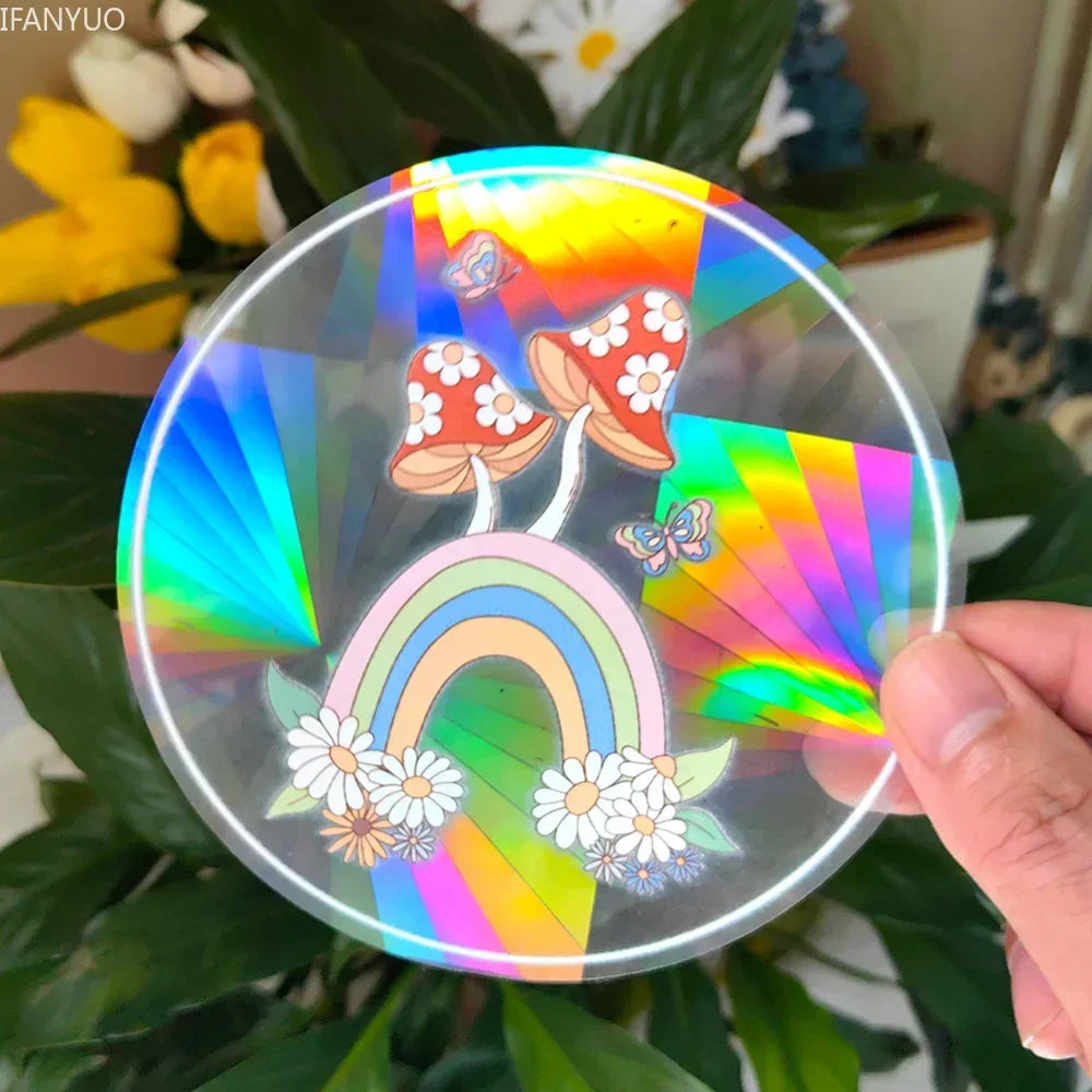 BowLift | SunGlow Window Sticker | 3D Rainbow Effect | Self-Adhesive & Reusable