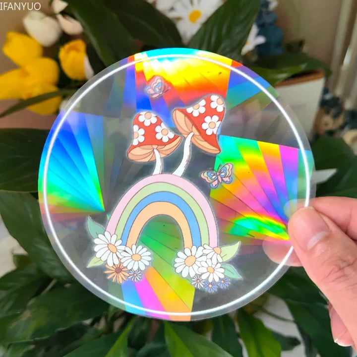 BowLift | SunGlow Window Sticker | 3D Rainbow Effect | Self-Adhesive & Reusable