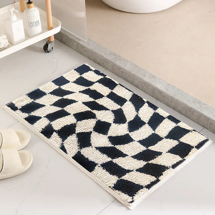 Checkerboard Bathroom Mat | Bowlift