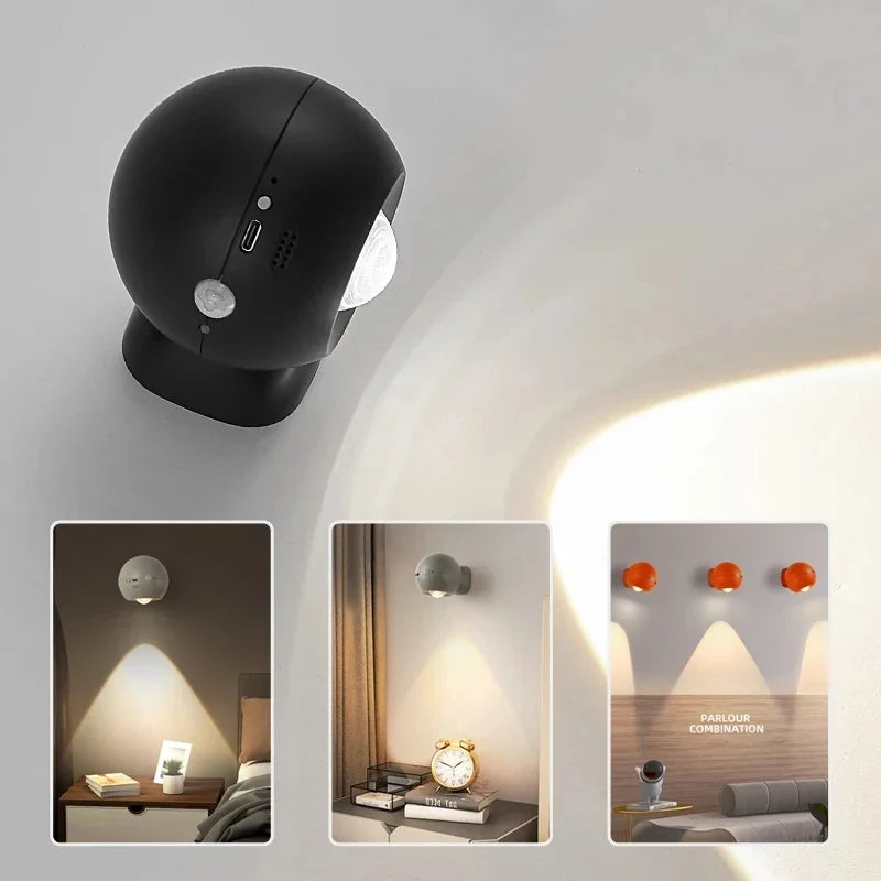 BowLift | Rotating Mini Magnetic Rechargeable Wall Lamp