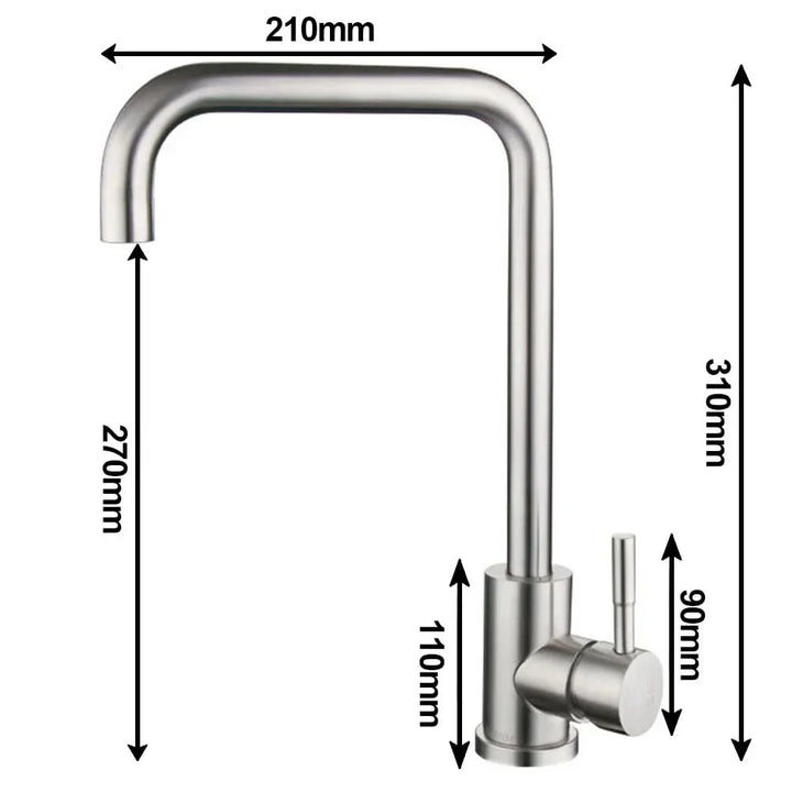 BowLift | Stainless Steel Kitchen Faucet with Pull-Out Spout