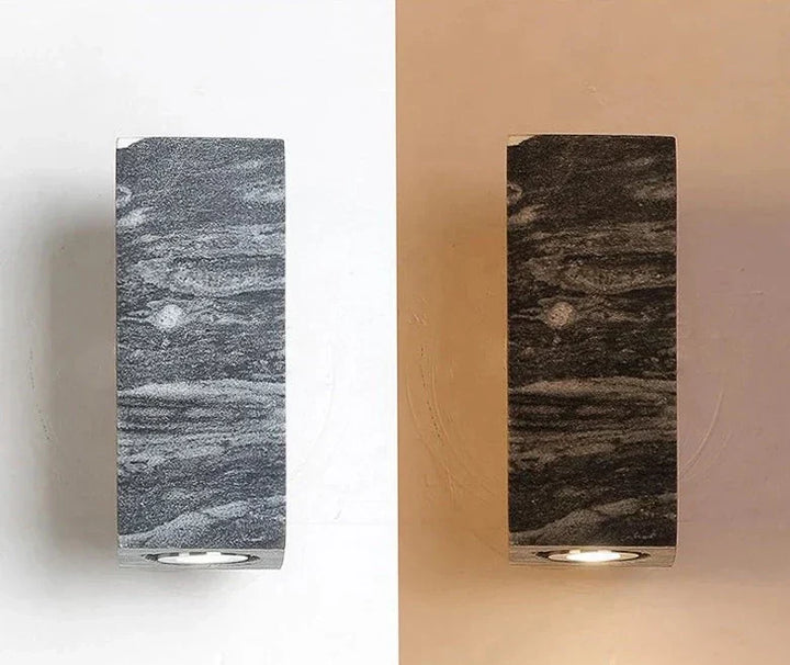 BowLift | ZenBeam – Grey Wabi-Sabi Wall Lamp for Tranquil Ambience
