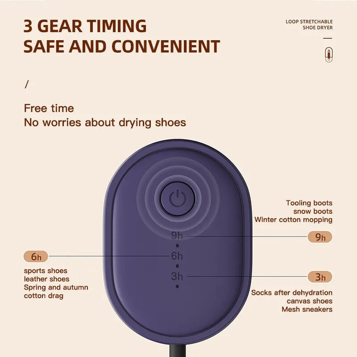 BowLift | Stretchable Portable Electric Sterilization Shoe Dryer