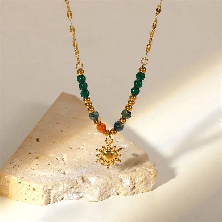 BowLift | Dainty Boho Inspired Sun Pendant Necklace