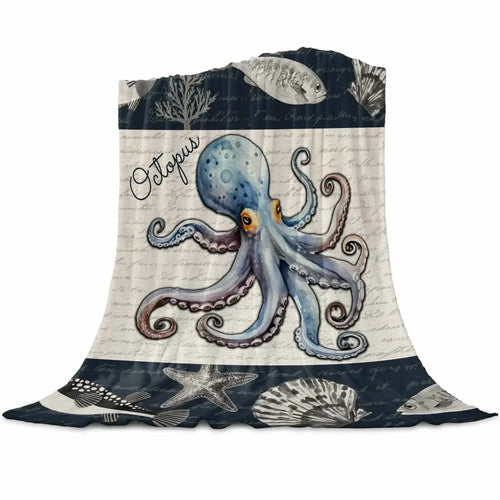 BowLift | Octopus Shell Starfish Throw Blanket