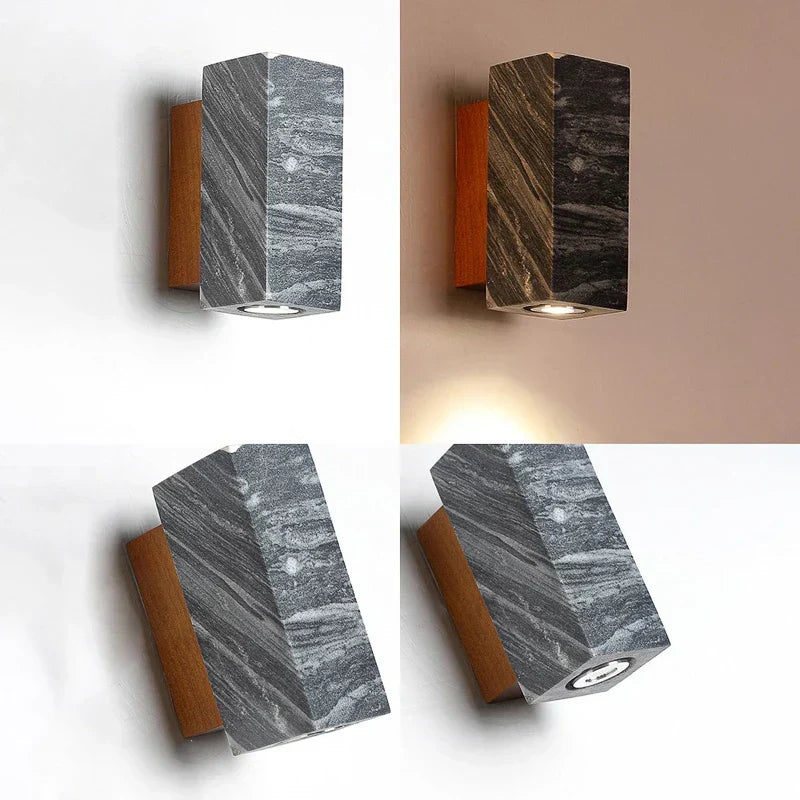 BowLift | ZenBeam – Grey Wabi-Sabi Wall Lamp for Tranquil Ambience