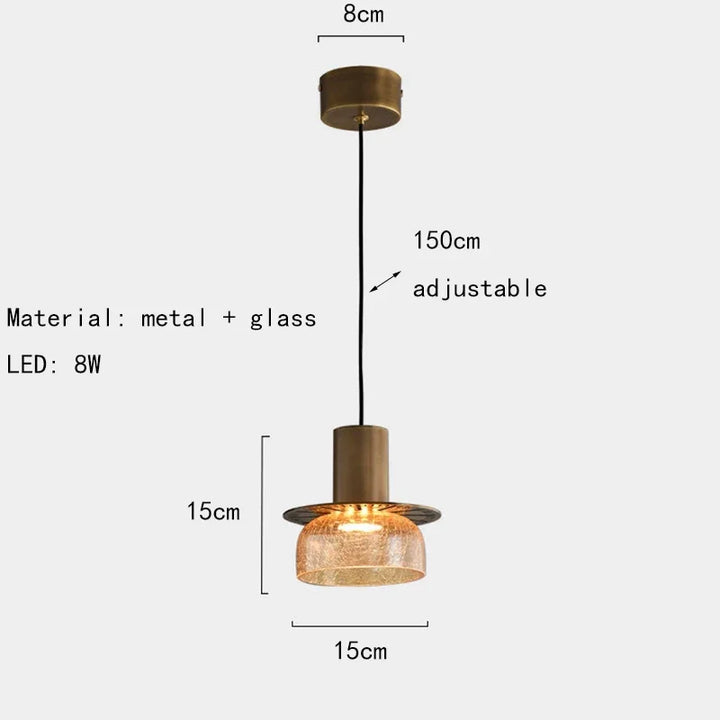 BowLift | Modern Creative Glass Pendant Lamp with Cracked Effect