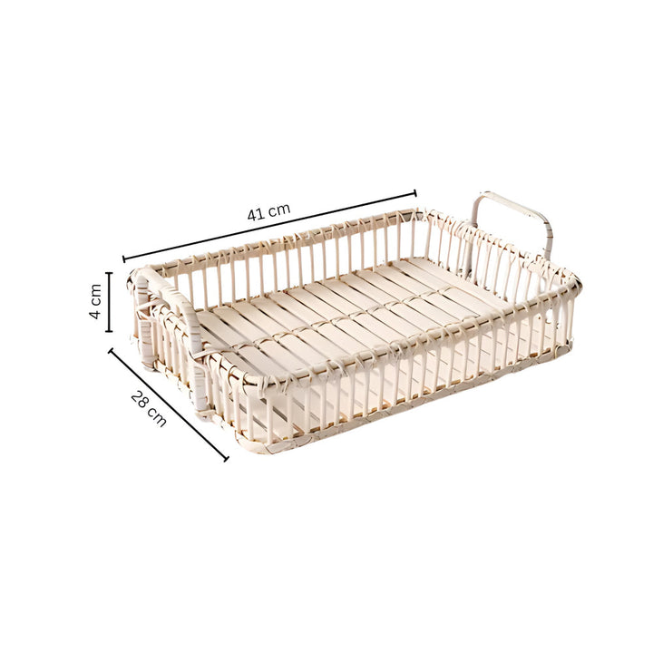 BowLift | Rustic Weave Rattan Tray