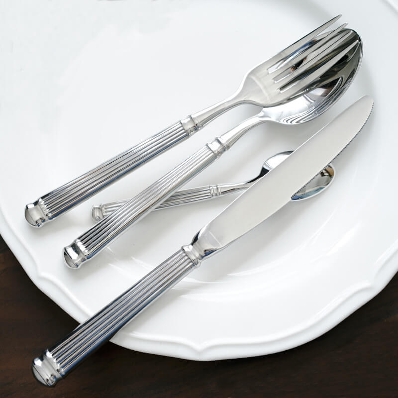 BowLift | Simple Striped Cutlery 4 Piece Set