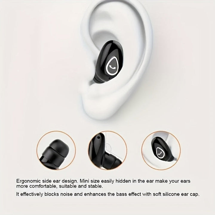 BowLift | Bluetooth Earbud Wireless Mini Invisible Single Ear Headphone