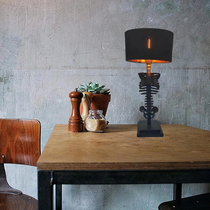 Gothic Skeleton Table Lamp with USB Connector, Indoor Use