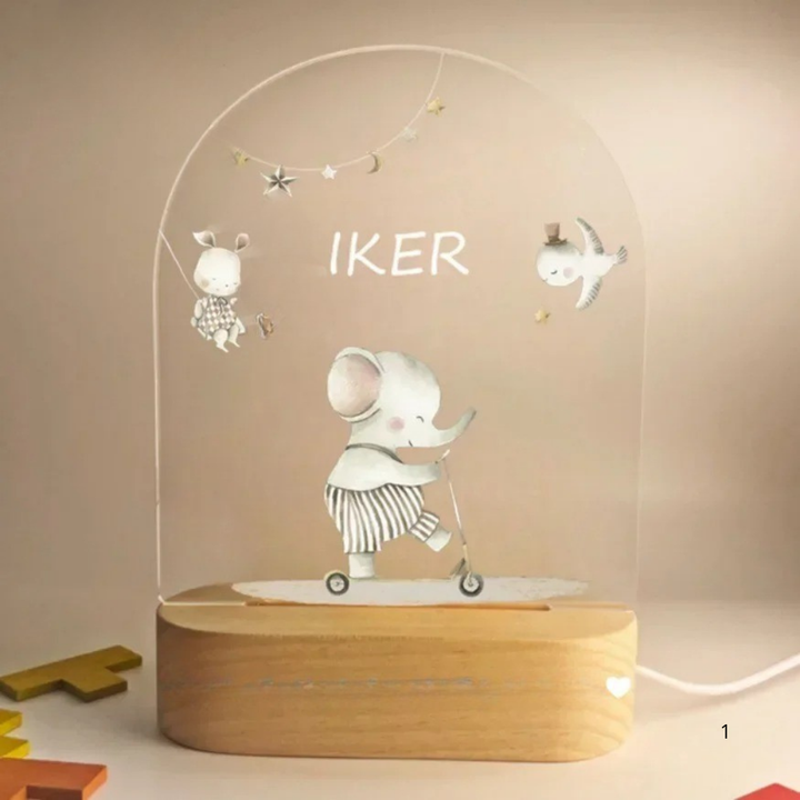 BowLift | Personal Night Light with Name – Soft Warm LED Lighting for Children