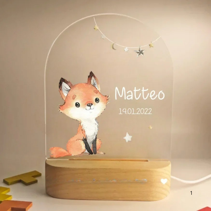 BowLift | Personal Night Light with Name – Soft Warm LED Lighting for Children