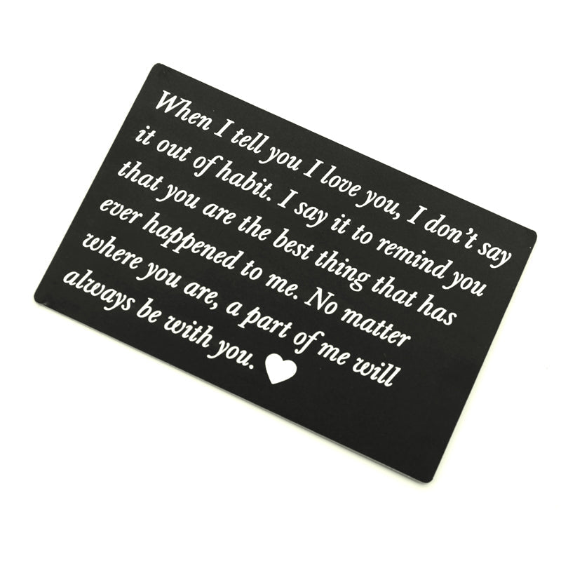 BowLift | Stainless Steel Card Lettering Gift Wallet Holder