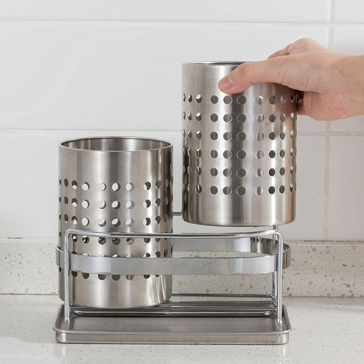 BowLift | Stainless Steel Utensil Holder with Hole