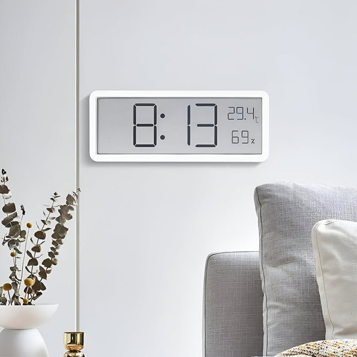 BowLift | Digital LED Wall Clock with Temperature and Humidity