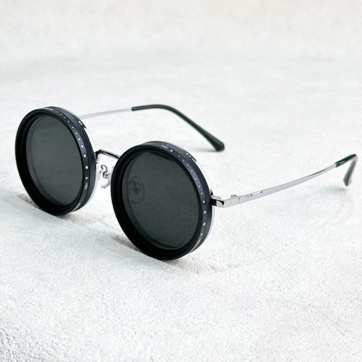 BowLift | VisionRound Polarized Sunglasses – Unisex Retro Design with Adjustable Light Filter