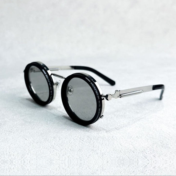 BowLift | VisionRound Polarized Sunglasses – Unisex Retro Design with Adjustable Light Filter