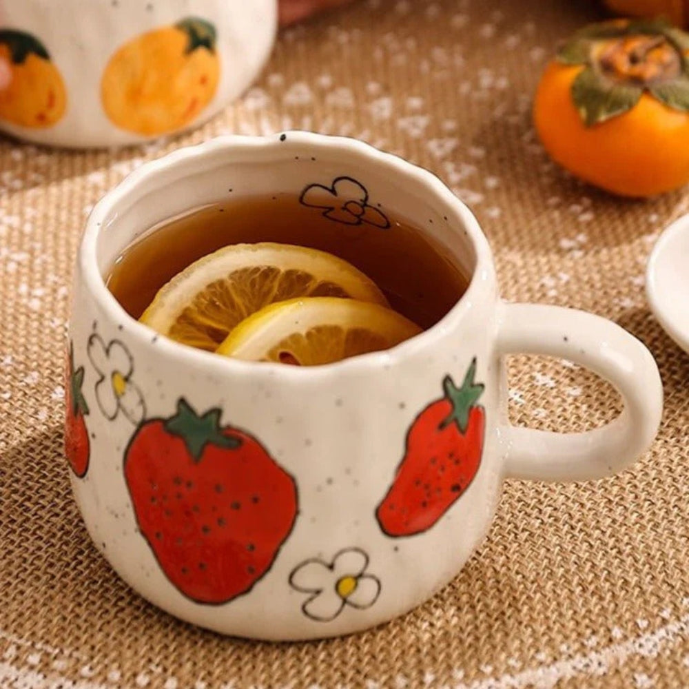 BowLift | Sunny Fruit Ceramic Coffee Mug Collection