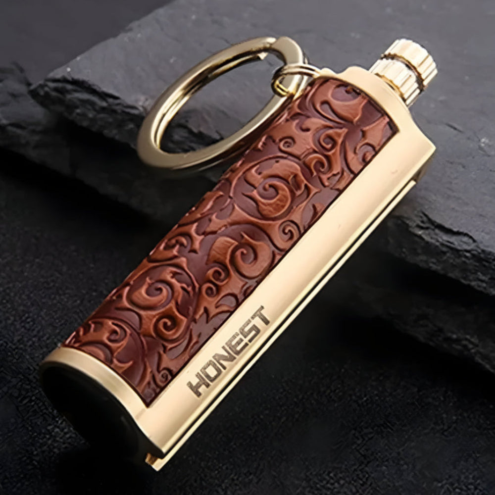 Waterproof Flint Fire Starter Keychain with Bottle Opener for Camping