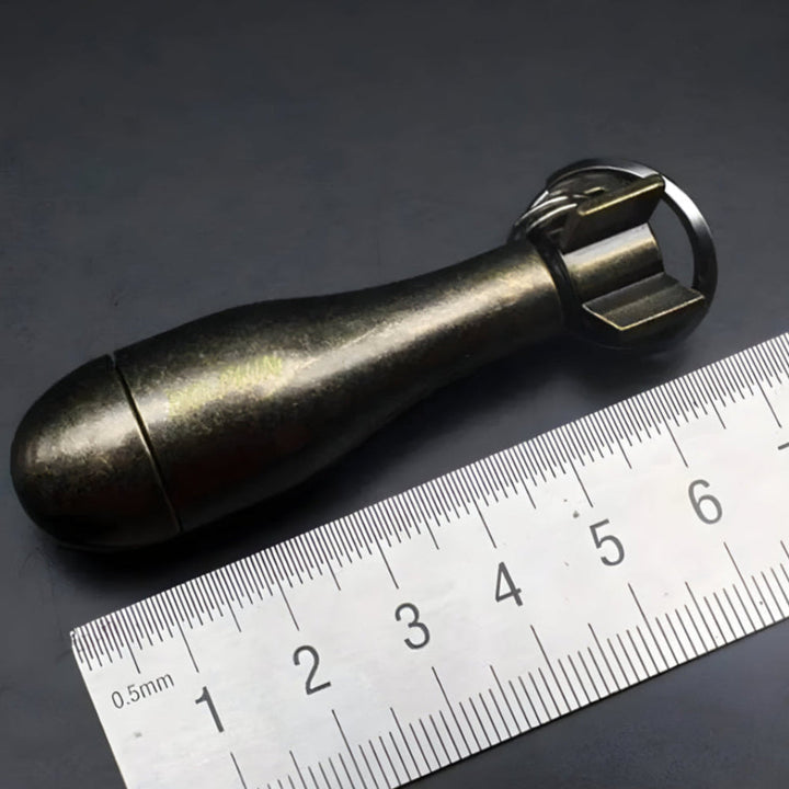 Waterproof Flint Fire Starter Keychain with Bottle Opener for Camping