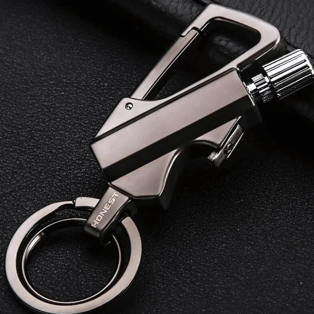 Waterproof Flint Fire Starter Keychain with Bottle Opener for Camping