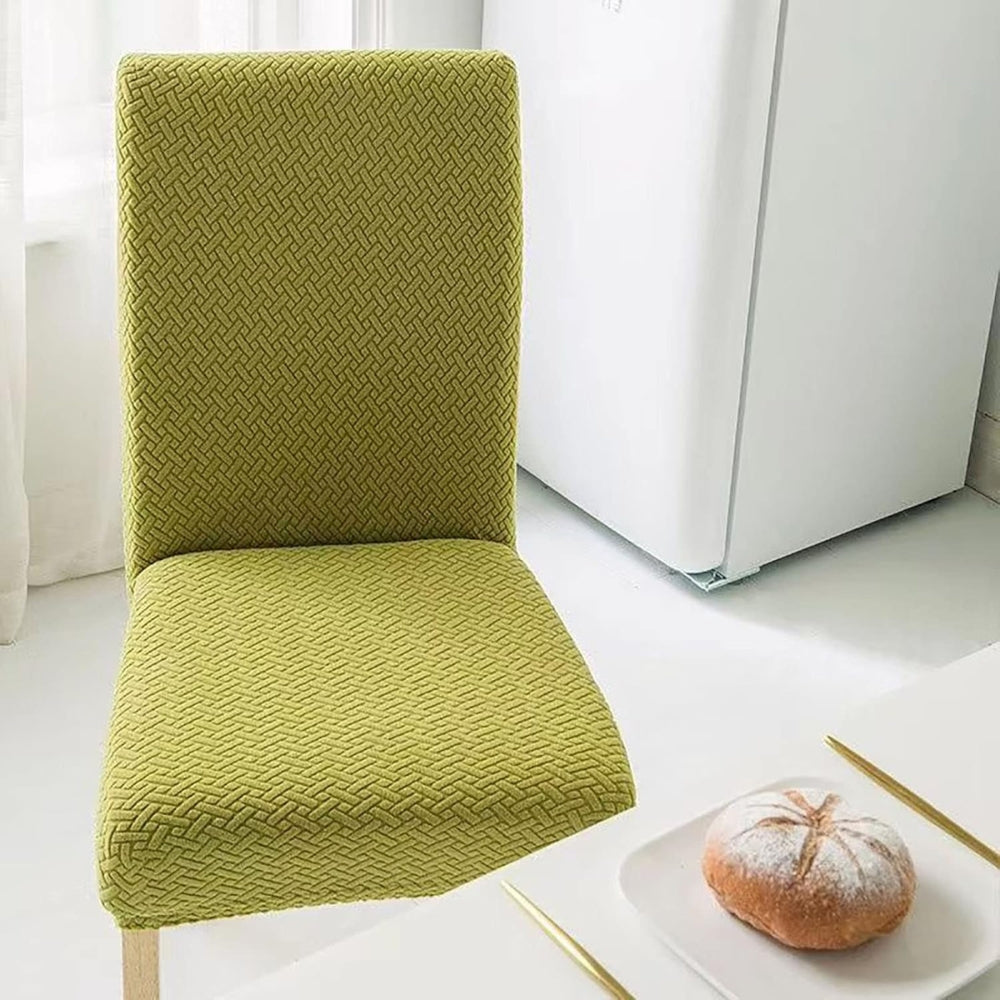 BowLift | Sylva Jacquard Velvet Stretch Dining Chair Cover