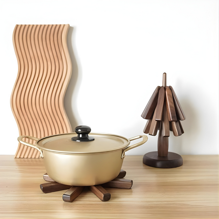 BowLift | Wooden Table Mat Tree Design Coaster