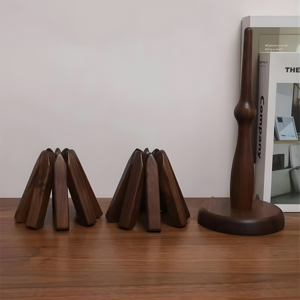BowLift | Wooden Table Mat Tree Design Coaster