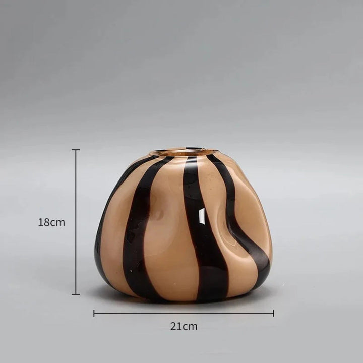 BowLift | Thurid Glass Striped Pumpkin Vase
