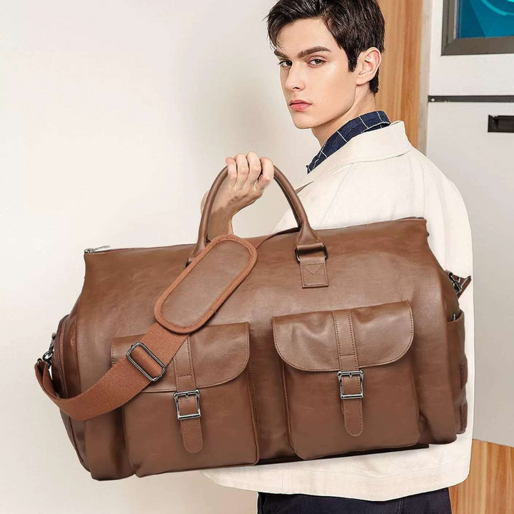 BowLift | Travel Duffel Bag Leather Carry On Luggage