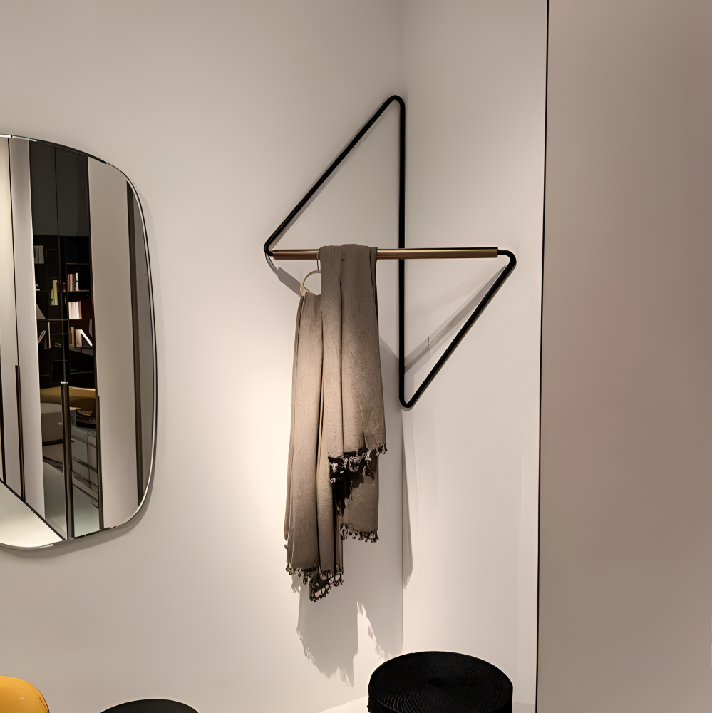 BowLift | Triad Coat Stand – Geometric Multi-Purpose Metal Wardrobe Rack