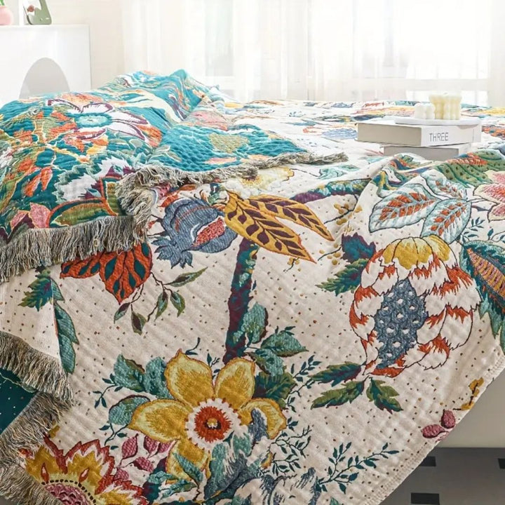 BowLift | Tropical Bloom Cotton Blanket