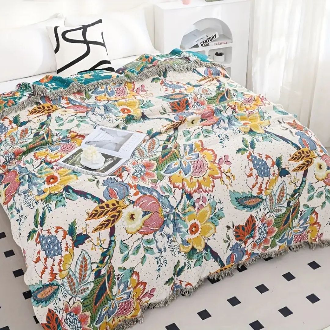 BowLift | Tropical Bloom Cotton Blanket