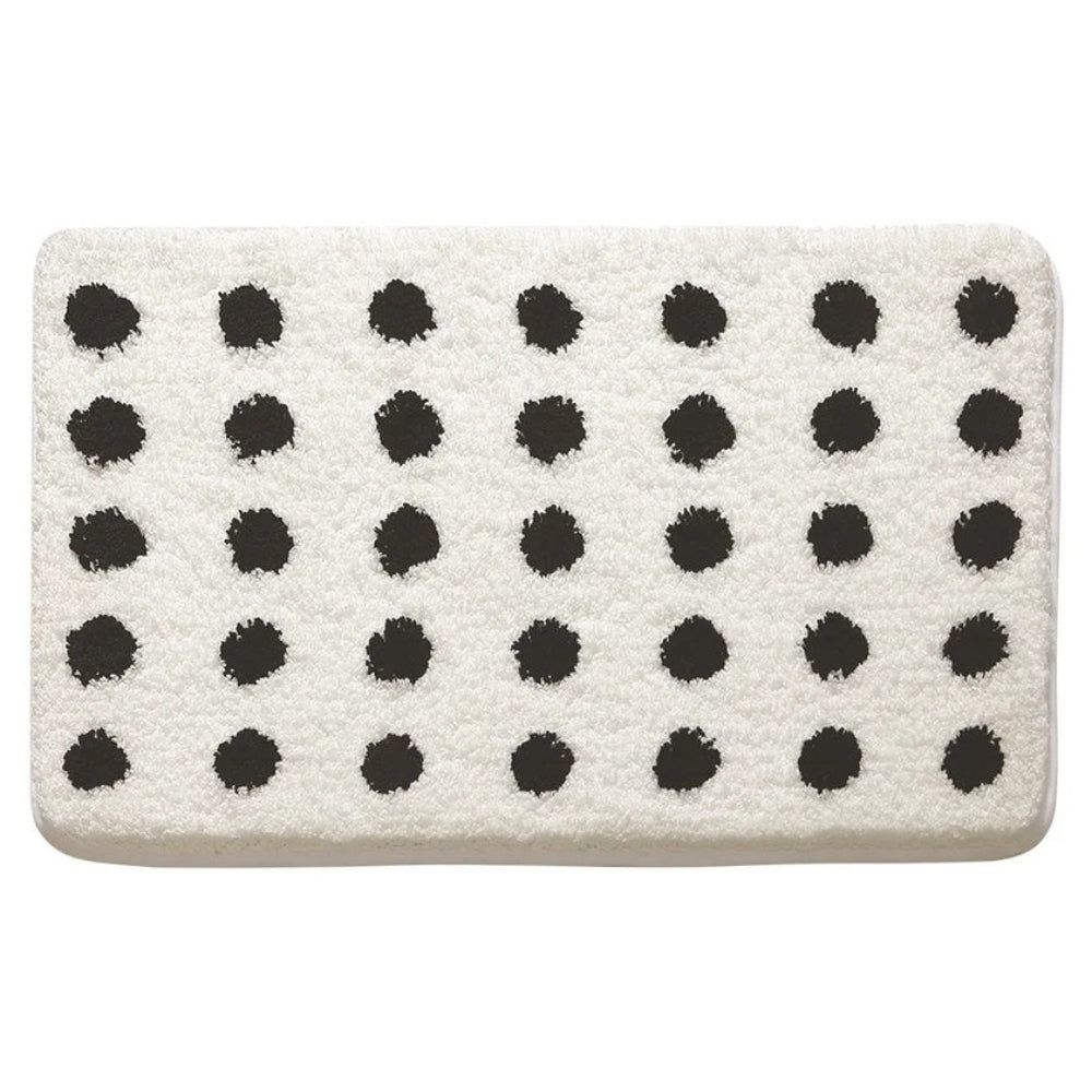 BowLift | Tufted Plush Polka Dot Bath Mat
