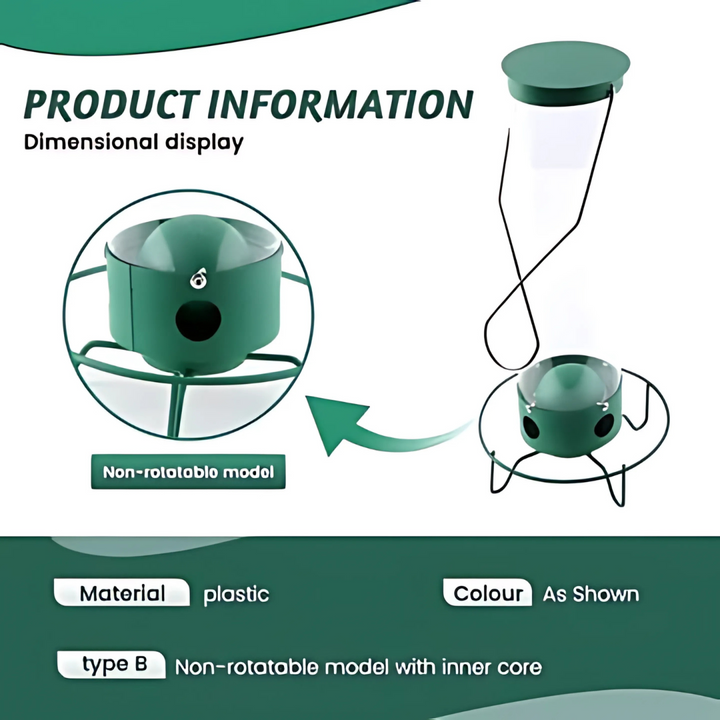 BowLift | Bird Feeder | Squirrel-Proof Hanging Seed Feeder Outdoor