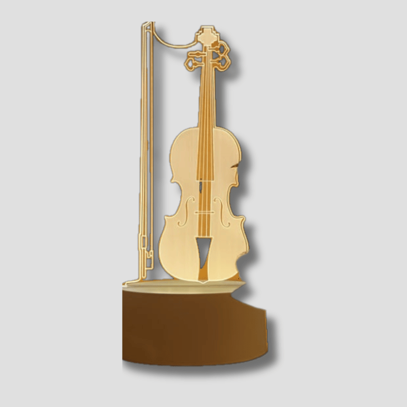 BowLift | MelodyGlow - Elegant Cello Spherical Lamp