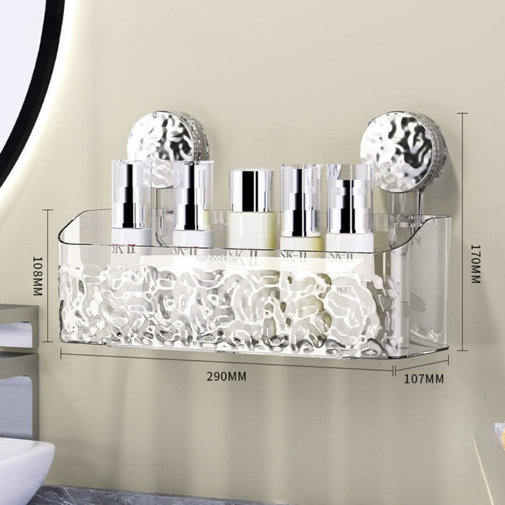 BowLift | Bathroom Suction Cup Shelf – Easy Storage Solution