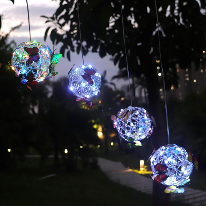 Solar Garden Light with Butterfly Design