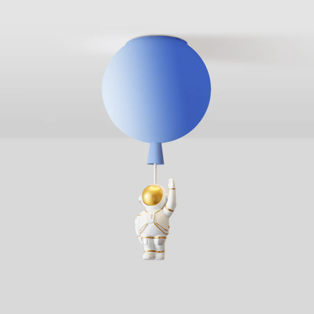 BowLift | Trendy Moon/Astronaut Kids Room LED Ceiling Lamp - CosmoGlow