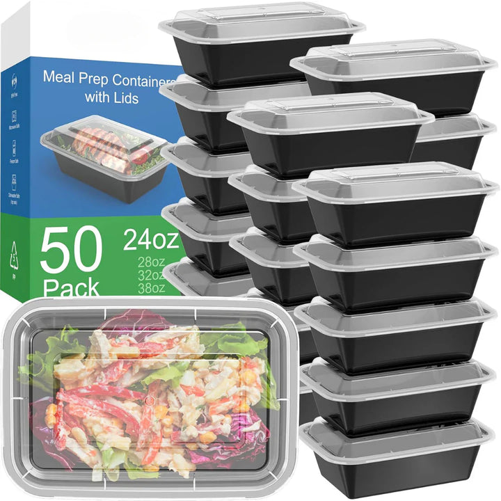 BowLift | 50-piece Meal Prep Container Set with Lid – Ideal for Meal Preparation